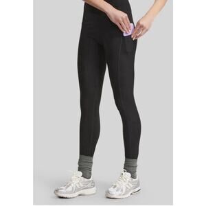 Black Women’s Leggings Size Medium Under Outfit Layering Stretch Pants